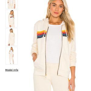 White/Cream Aviator Nation Zip-Up